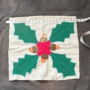 Vintage appliqué pillow cover